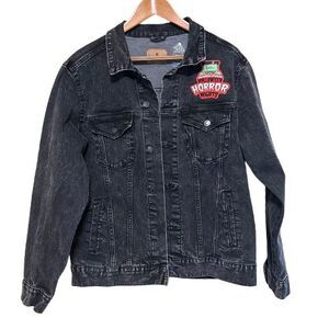 Universal Studios Halloween Horror Nights Black Denim Jean Jacket Screamers M